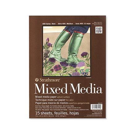 184 lb Strathmore Mixed Media Pad -Toned Blue - 9x12 • PAPER