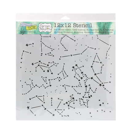 Plastic Stencil - Constellations, 12 x 12 in