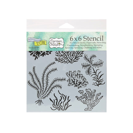 Plastic Stencil - Gulf Coast Flora, 6 x 6 in
