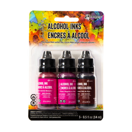 3-Pack Alcohol Inks - Pink/Red Spectrum