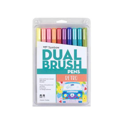 10-Pack Dual Brush Pens - Retro