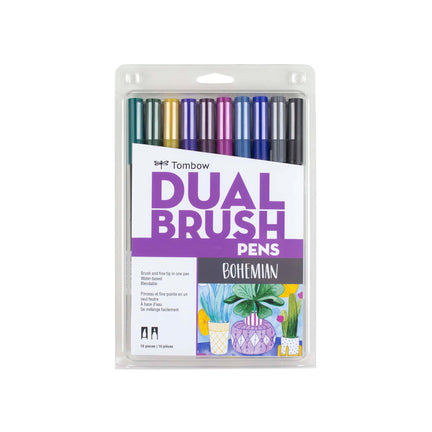 10-Pack Dual Brush Pens - Bohemian