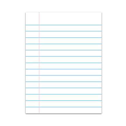 Dry-erase lined paper sheets
