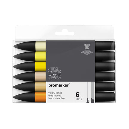 6-Piece Double-Tip Promarker Marker Set - Yellow Tones