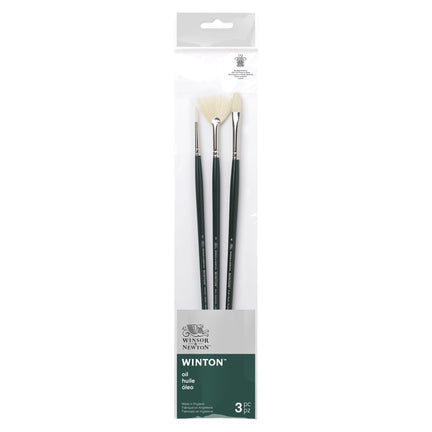 3-Pack Winton Hog Brushes - Assorted 2