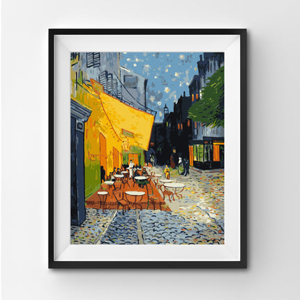Paint by Numbers Kit - "Cafe Terrace at Night, Vincent van Gogh"