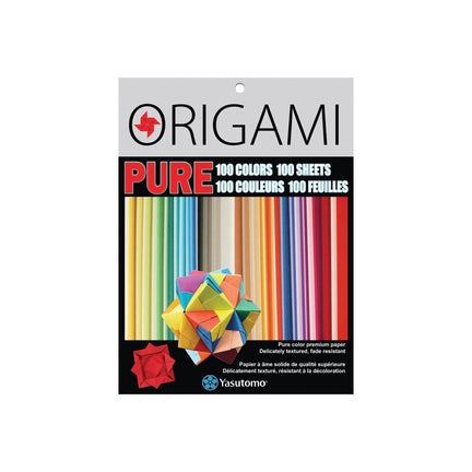 PURE Colour Origami Paper - 100 Sheets, Assorted Colours