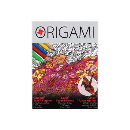 Color2 Yuzen Origami Paper - Kimono, 24 Sheets