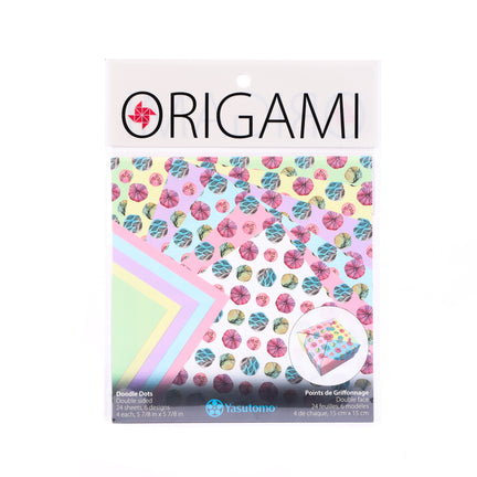 Origami Paper - Doodle Dots, 24 Sheets