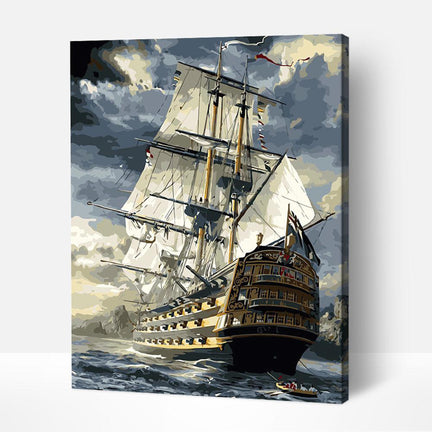 Paint by Numbers - "Ship at Stormy Sea"