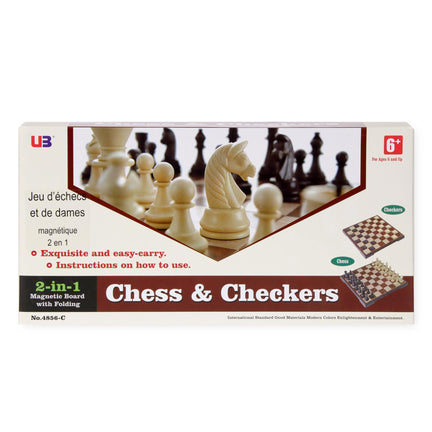2 in 1 Magnetic Chess and Checkers Set