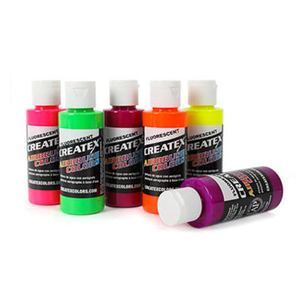 Set of 6 Createx Airbrush Colours – Fluorescent