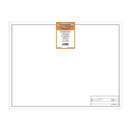 Clearprint 1000H Title Block - 10 Sheets, 17 x 22 in