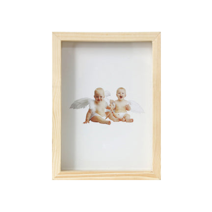 Natural pine wood picture frame