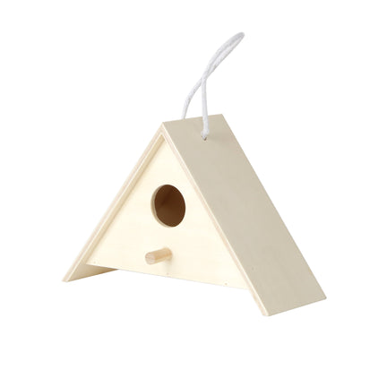 Low Roof Wooden Bird House