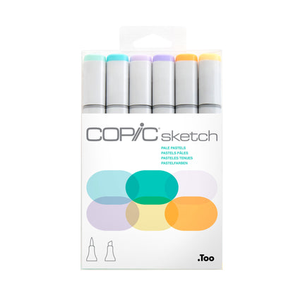 6-Pack Copic Sketch Markers - Pastel