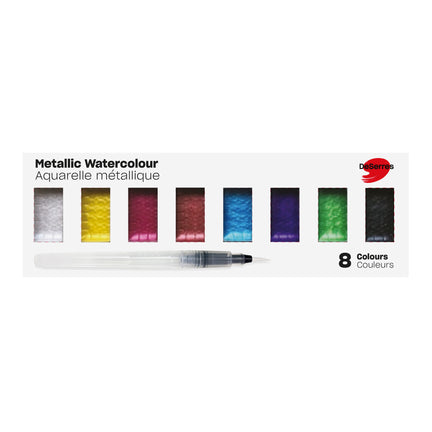 8-Colour Metallic Watercolour Set