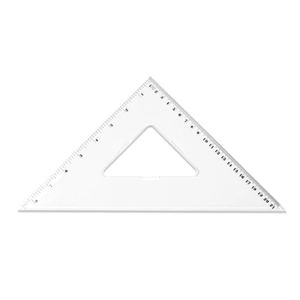 Clear Set Square with Measurements