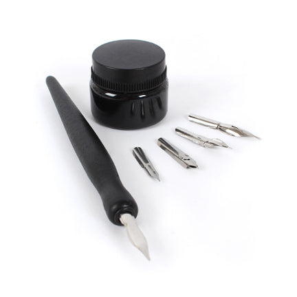 Manga Pen Set with Ink Bottle