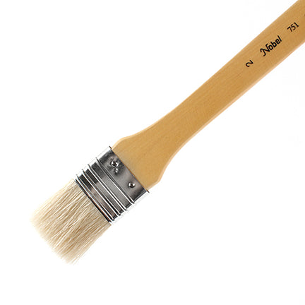 Long-handled flat paintbrush