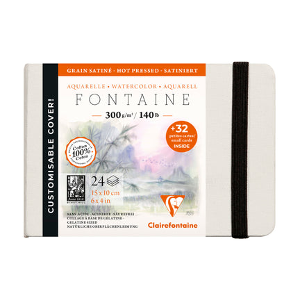 Fontaine Watercolour Paper – Stitch-Bound Notebook with Business Cards