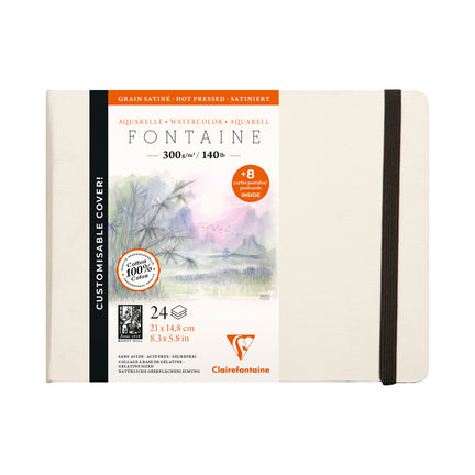 Fontaine Watercolour Paper – Stitch-Bound Notebook with Postcards