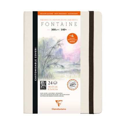 Fontaine Watercolour Paper – Stitch-Bound Notebook with Blotting Paper