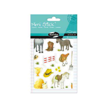 80-Pack Mimi Stick' Stickers - Horses