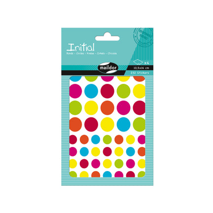 232-Pack Initial Stickers - Circles