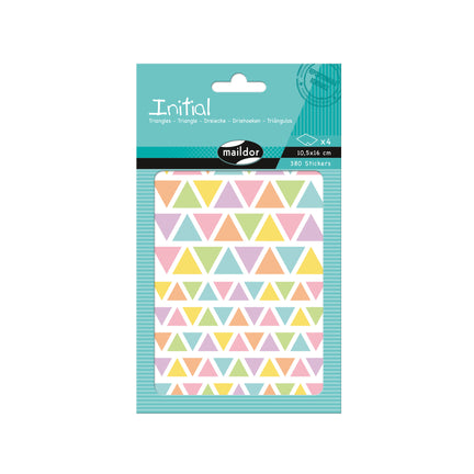 380-Pack Initial Stickers - Triangles