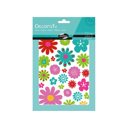 180-Pack Decoraty Stickers - Flowers