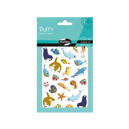 28-Pack Puffy Stickers - Aquarium