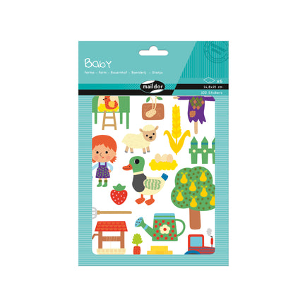 102-Pack Baby Stickers - Farm