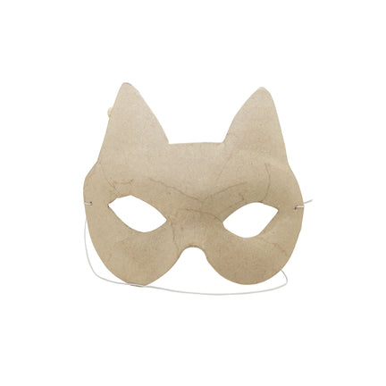Childrens Paper Mache Mask - Cat