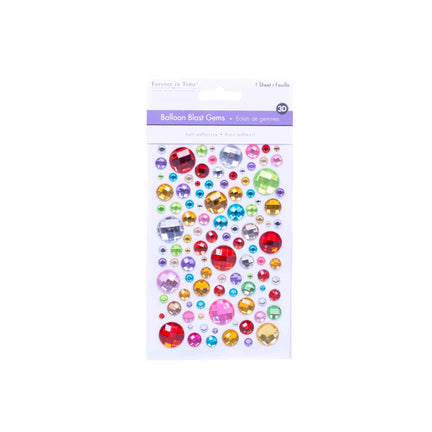 Round Gem Stickers - Multi-Coloured