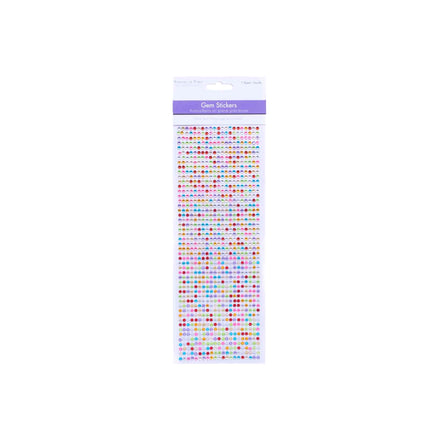 Gem Stickers - Multi-Coloured, 4 mm