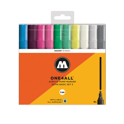 One4All Markers - 227HS Basic 3 – Pack of 10 markers