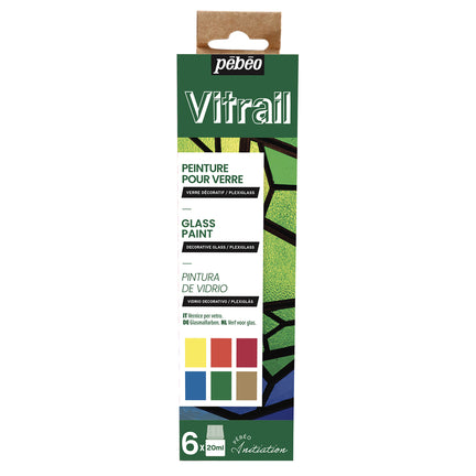 Vitrail Glass Paint Initiation Set - 6 x 20 ml
