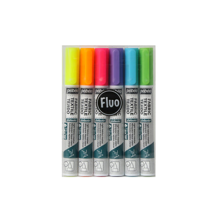 7A Light Fabric Markers - 6, Fluorescent