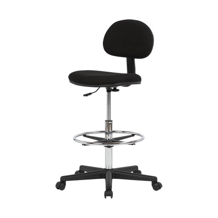 Black & Chrome Drafting Chair