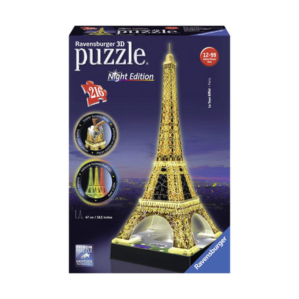 216-Piece 3D Puzzle - "Eiffel Tower at Night"