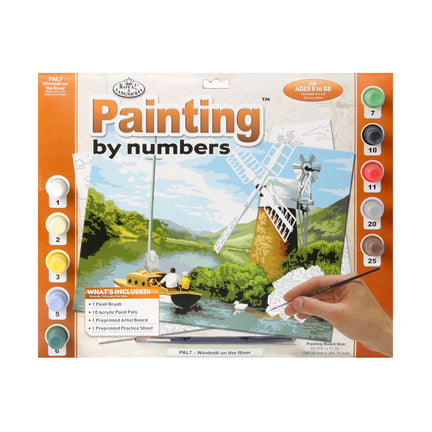 Paint by Numbers — Windmill on the River