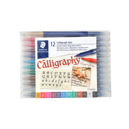 12-Piece Double Calligraphy Marker Set
