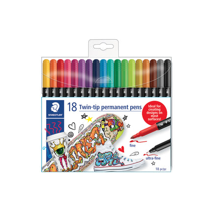 18-Pack Double Ended Permanent Markers