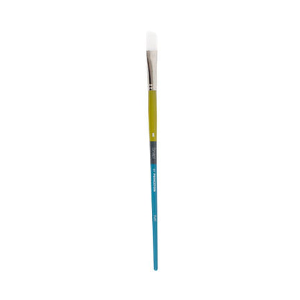 Snap! Paintbrush – Flat, Long Handle, White Synthetic