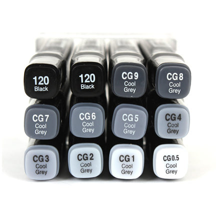 12-Piece Touch Twin Marker Set - Cool Grey