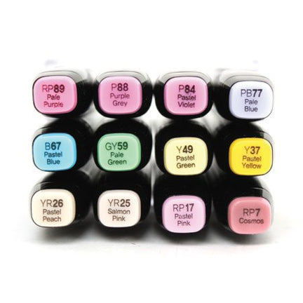 12-Piece Touch Twin Marker Set - Pastel Colours
