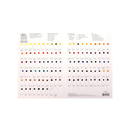 Winsor & Newton watercolor sampler dot card 109 colors